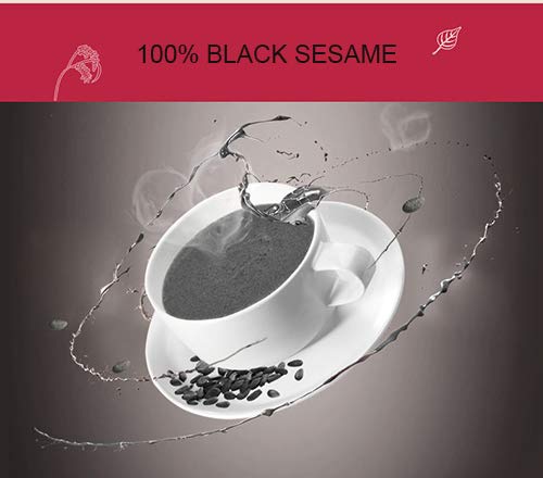 100% Black Sesame Seeds Powder, No Sugar, Low Temp Roasted, HALAL, NON-GMO, Black Sesame Paste Made in Taiwan 12.36oz (350g)