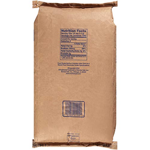 Morton Table Salt, Non-Iodized Salt, 25 Pound | Non iodized salt for cooking, baking, and refilling salt shakers