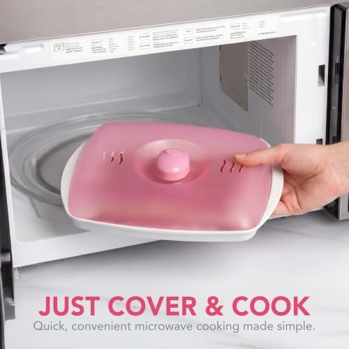Joie Piggy Microwave Bacon Tray, Grooved Cooking Tray for Microwaving Bacon | Holds 4-5 Strips, Cooks Healthier and Crispier Bacon