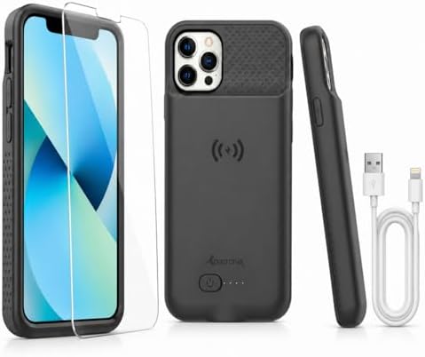 Alpatronix Battery Case for iPhone 12 Mini and iPhone13 Mini (5.4 inch), Slim Portable Protective Extended Charger Cover with Wireless Charging