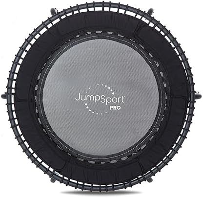 JumpSport 550 Workout Rebounder for Adults, 44" | PRO CE | Mini Exercise Fitness Trampoline Jumper with Cables | Black