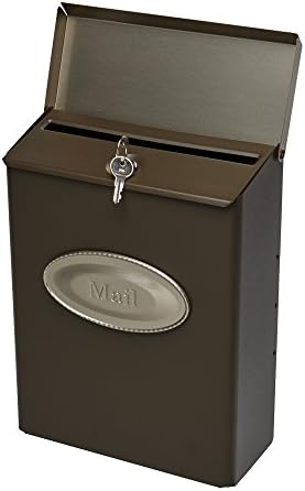 Gibraltar Mailboxes Designer Locking Medium Capacity Galvanized Steel Venetian Bronze, Wall-Mount Mailbox, DMVKGV04