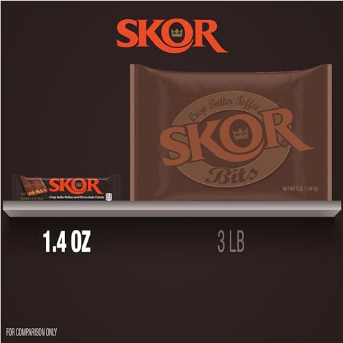 SKOR Crisp Butter Toffee Chocolate Candy Bars, 1.4 oz, 18 ct | Crisp Butter Toffee Bars Covered in Chocolate, Kosher and Gluten Free