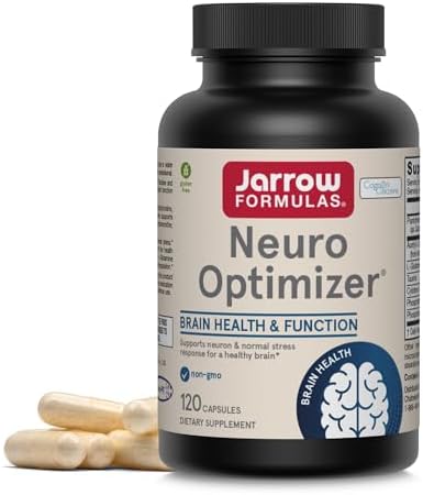 Jarrow Formulas Neuro Optimizer with 7 Neuro-Nutrient Ingredients, Dietary Supplement for Brain Health, Function, and Antioxidant Support