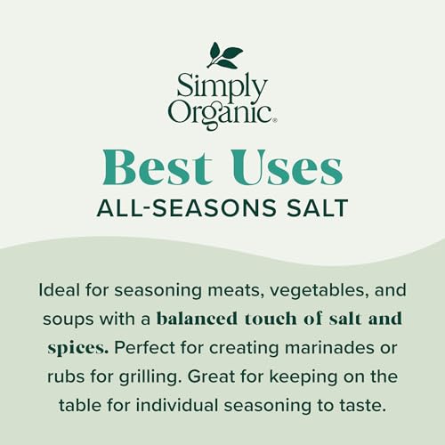 Simply Organic All-Seasons Salt, Certified Organic, 4.73 oz Container