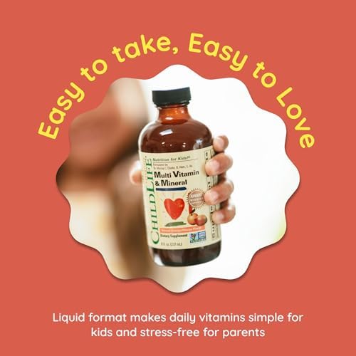 CHILDLIFE ESSENTIALS Kids Multivitamin & Mineral Mango, 8 Fl Oz (Pack of 1) | Vitamin D, C, Magnesium, Zinc, Vitamins for Kids, Liquid Supplement