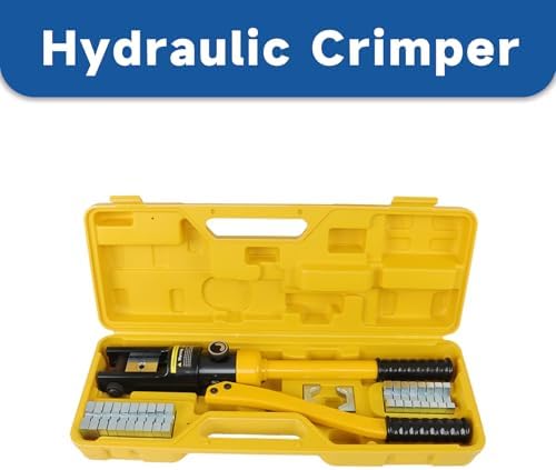 WFLNHB 16 Ton Hydraulic Wire Cable Lug Terminal Crimper Crimping Tool with 11 Dies YQK-300 Fit for for Welding Cables