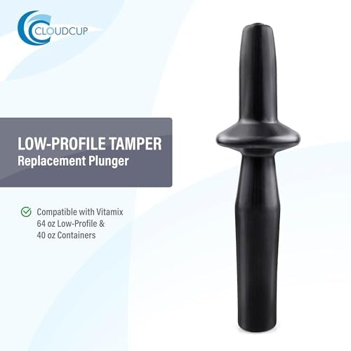 Low-Profile Tamper for Vitamix 64-ounce Low Profile and 40-ounce Containers
