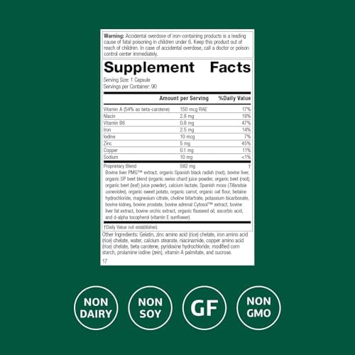 Standard Process Livaplex - Whole Food Bowel, Digestion and Digestive Health, Liver Health and Gallbladder Support with Spanish Black Radish