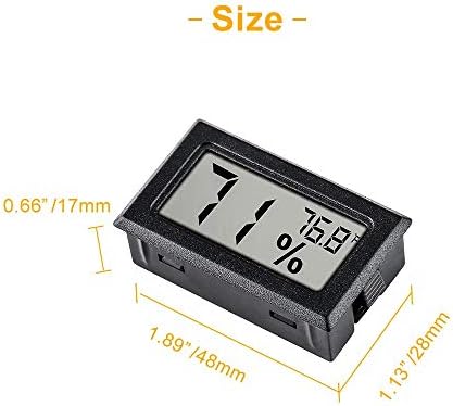 12 Pack Pgzsy Mini Small Digital Electronic Temperature Humidity Meters Gauge Indoor Thermometer Hygrometer LCD Display Fahrenheit (℉) for Humidors
