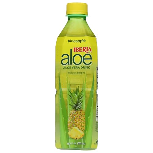 Iberia Aloe Vera Juice Drink, Pineapple, 16.9 Fl Oz (Pack of 24)