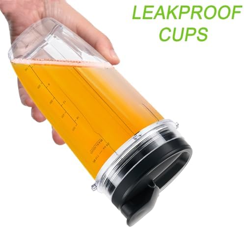 Replacement 24oz Blender Cup with Sip & Seal Lid For Nutri Ninja BL450 BL456 BL480 BL482 BL640 BL642 BL682 BN751 BN801 Foodi SS101 SS151 SS351 SS401