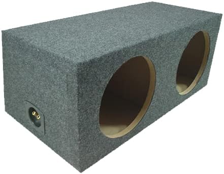 Dual 15" Sealed Subwoofer Enclosure Rear Angle Sub Box 5/8" MDF Wood ASC | Air-tight design for accurate deep bass, space-saving wedge shape