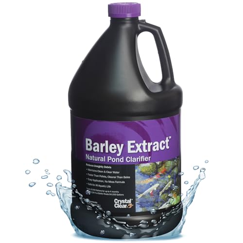 CrystalClear Barley Extract Pond Treatment, Water Clarifier, 2.5 Gallon | Natural for Fountains, Water Gardens & Koi Ponds, clears cloudiness and is Fish & Plant Safe