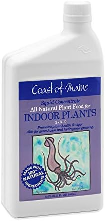 Coast of Maine - Squid Concentrate, All Natural Plant Food for Indoor, Greenhouse and hydroponic Growing, 2-3-0 NPK (1 FL QT