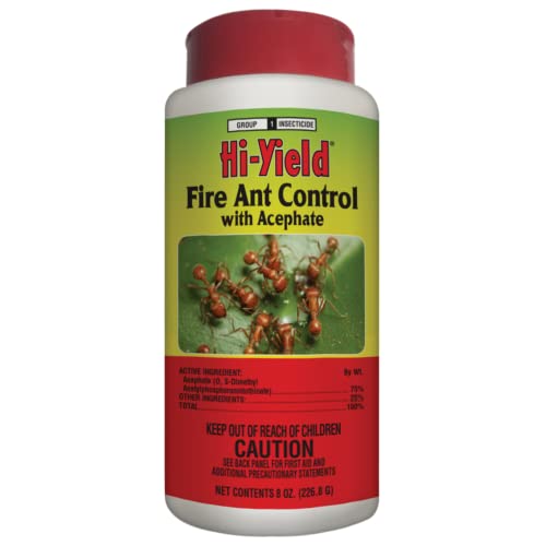 Hi-Yield (33033) Fire Ant Control with Acephate (8 oz.) | Acephate 75% soluble - Contact & systemic fire ant control, kills queen & mound