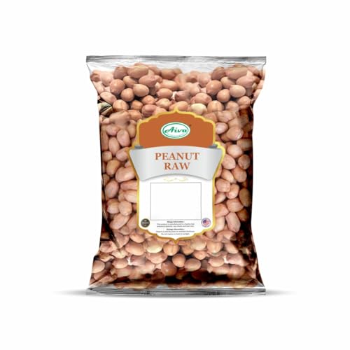 Aiva Raw Spanish Peanuts (10 LB Case) Bulk – Whole Unsalted Peanuts for Snacking, Cooking, and Baking | Product of USA | Spanish Premium Grade