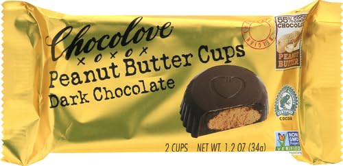 Chocolove Dark Chocolate Peanut Butter Cups, 1.2 OZ
