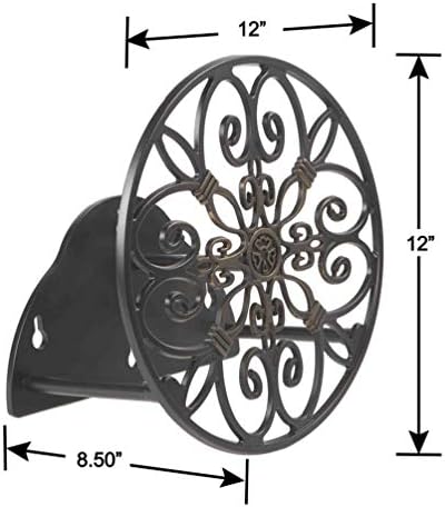 Liberty Garden Products 670 Wall Mounted Decorative Hose Butler, Holds 125-Feet of , Black