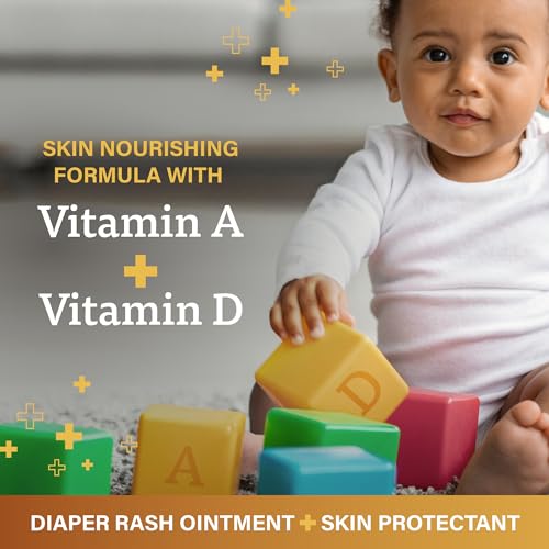 A+D Original Diaper Rash Ointment Prevents & Treats Diaper Rash, Moisturizing Skin Protectant with Vitamins A & D