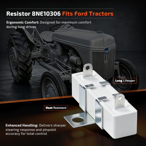 Ford Tractor 8NE-10306 Electrical Resistor - 12 Volt to 6 Volt Converter | Compatible with Ford Tractor 8N 2N 9N NAA 601 801 200 w/ 12V Alternator
