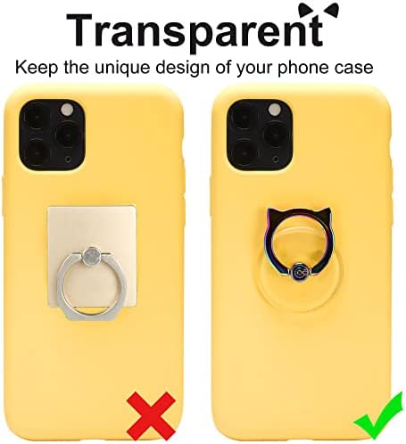 Cat Phone Ring Holder - EI Sonador Clear Cell Phone Ring Holder Transparent Stand Finger Grip (2 Black Cat)