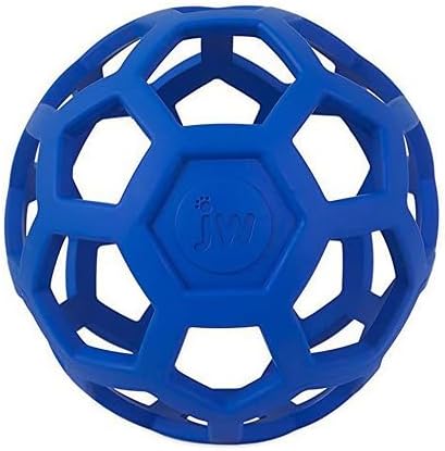 JW Pet Hol-ee Roller Dog Toy Puzzle Ball, Natural Rubber, Extra Large (7.5 Inch Diameter), Colors May Vary, (Count of 1)