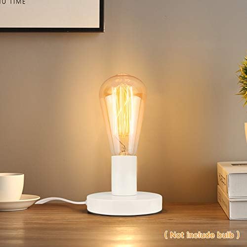 Helunsi Industrial Table Lamp Base, Black E26 E27 Lamp Base Without Shade