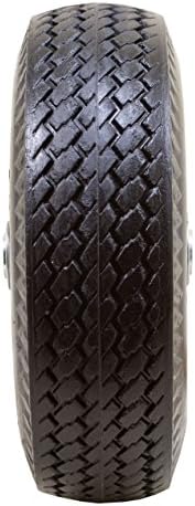 Marathon 4.10/3.50-4" Flat Free, All Purpose Utility Tire on Wheel, 3.5" Centered Hub, 3/4" Bearings