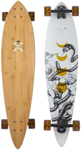 Arbor Bamboo Fish 37" Complete Longboard - Perfect for Cruising and Carving - Includes ABEC 7 Bearings, Spacers, Paris Risers