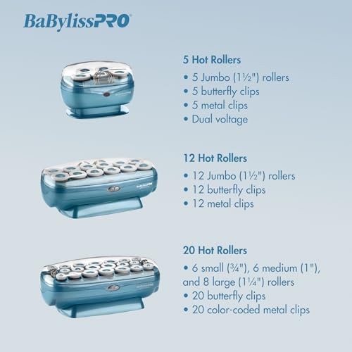 BabylissPRO Nano Titanium Professional Hot Rollers For All Hair Lengths