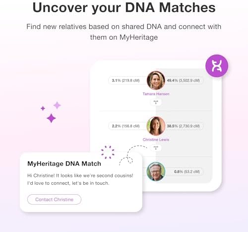 MyHeritage DNA Test Kit for Ancestry & Ethnicity - At-Home Genetic Testing Kit with 2, 114 Geographic Regions