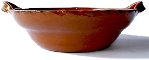 Mexican Clay Unlidded Cazuela, Large, Terracotta, 3 Quarts