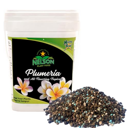 Nelson Plumeria Plant and All Flowering Tropicals Food Ferns Orchids Lilys In Ground Container Patio Grown Granular Fertilizer NutriStar 5-30-5 (4 lb)