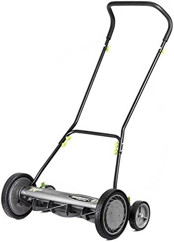 Earthwise 1715-16EW 16-Inch 7-Blade Push Reel Lawn Mower, Grey
