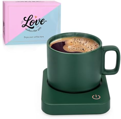 VOBAGA Coffee Mug Warmer for Desk with Auto Shut Off & 3-Temp Settings, Coffee Cup Warmer with Smart Safety Alert Home Office Accessory