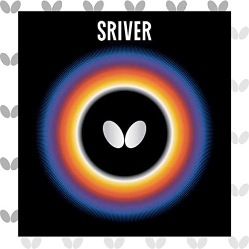 Butterfly Sriver Table Tennis Rubber | 1.5 mm, 1.7 mm, 1.9 mm, 2.1 mm, or MAX | Red or Black | 1 Inverted Table Tennis Rubber Sheet | Professional Table Tennis Rubber