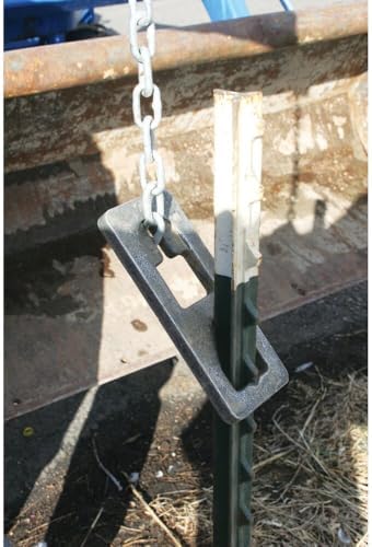 SpeeCo Metal T-Post Puller - 17 lb Quick Fence Removal | Innovative Slot for Tractor, Chain, Jack, or S-Hook Applications, Farm, Ranch