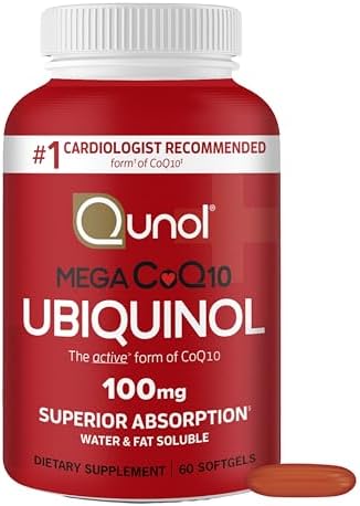 Qunol Mega Ubiquinol CoQ10 100mg, Superior Absorption, 60 Softgels
