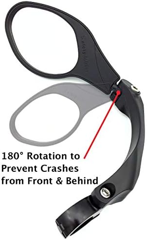 Hafny Handlebar Bike Mirror, Stainless Steel Lens, Bicycle Mirror, Safety Reflector, E-bike Mirror, Cycling Mirror, HF-MR081