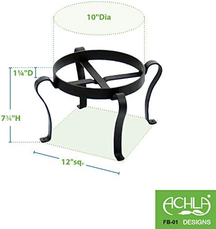 Achla Designs Patio Flower Pot Plant Stand, 18-in H Black