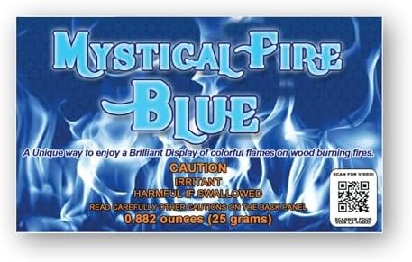 Mystical Fire Blue Fire Color Changing Packets Blue Fire Color Packets 25pk | 25-pack color changing fire packets creates vibrant blue flames in