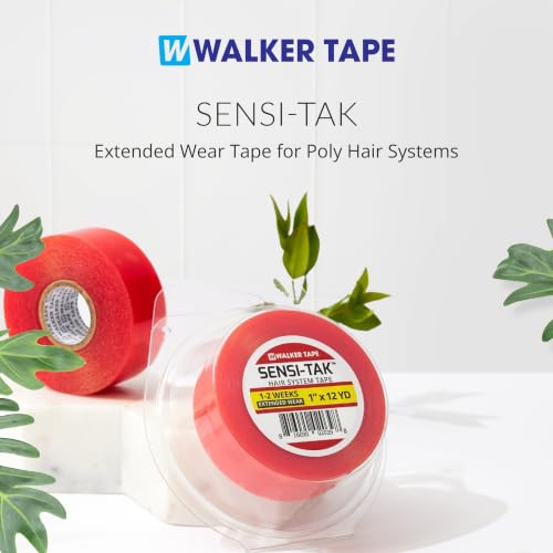 Walker Tape Co. Sensi-Tak Tape. Double-Sided. 1/2" x 12 Yards. Authentic Walker Tape red