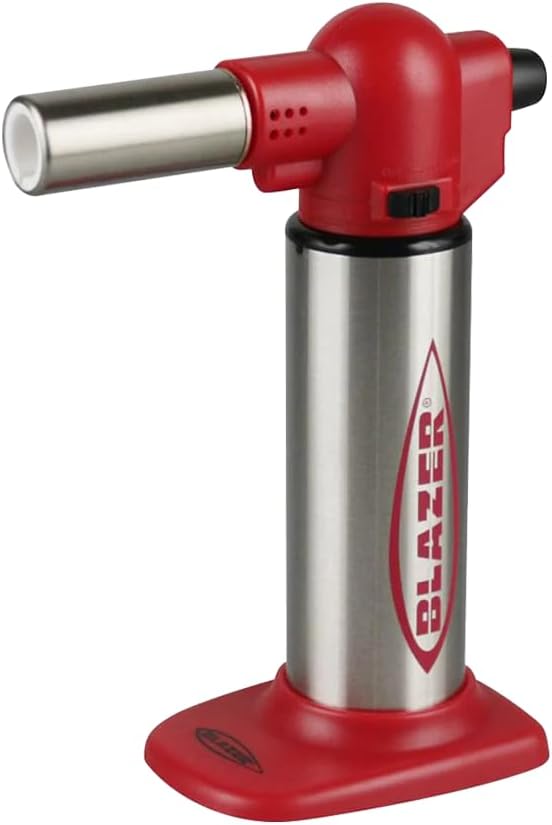 Big Buddy Refillable Turbo Torch Lighter- White Culinary Blow Torch, Butane Refillable