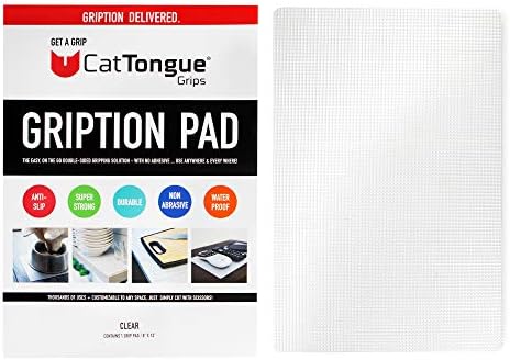 CatTongue Grips 8"x12" Non-Slip Grip Pad, Non-Adhesive, Black, 1-Pk