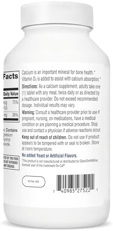 21st Century Calcium 500 Plus Extra D3 Caplets, Bone Health, 400 Count | Calcium 500 mg with Extra Vitamin D3 600 IU, Bone Strength & Density Support