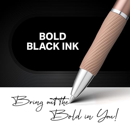 Sharpie S-Gel, Gel Ink Pens, Medium Point (0.7mm), Sleek Metal Barrel, Champagne, Black Ink, 4 Count - Drawing, Journaling, Writing, School