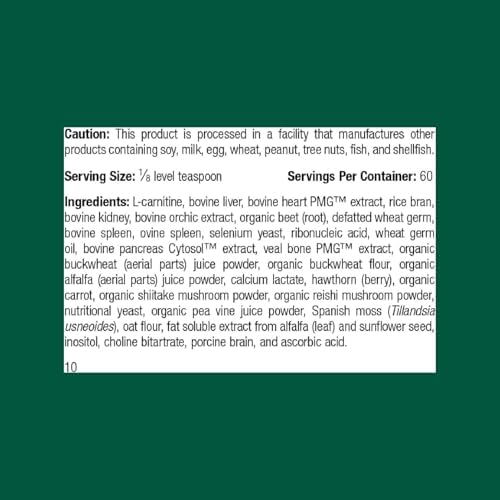 Standard Process Inc. Canine Cardiac Support - Dog Heart Health Supplement - Nutritional Formula to Support Cardiac Function - Pet Health Supplement with Selenium - 25 g