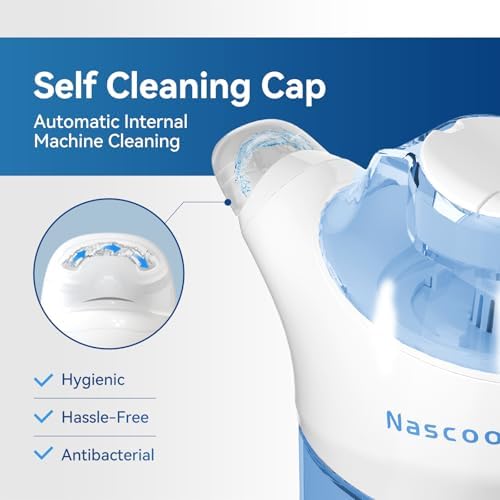Nascool Electric Nasal Irrigation System with 50 Salt Packets Sinus Rinse | Auto Self-Cleaning, Pressure Relief & Waste Water Collection