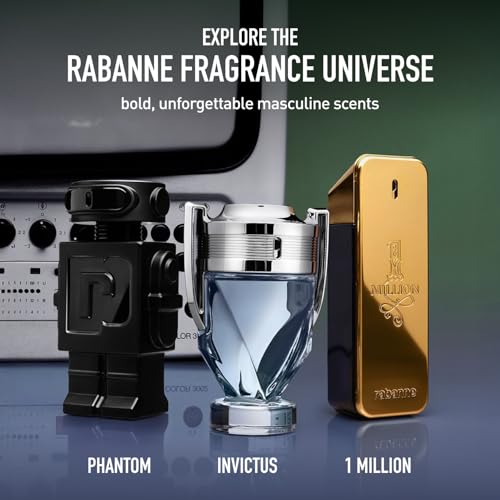 Rabanne 1 Million Lucky Eau de Toilette - Men's Fragrance - 3.4 oz | Long Lasting Woody Aromatic Designer Spray, Hazelnut, Plum & Cedarwood